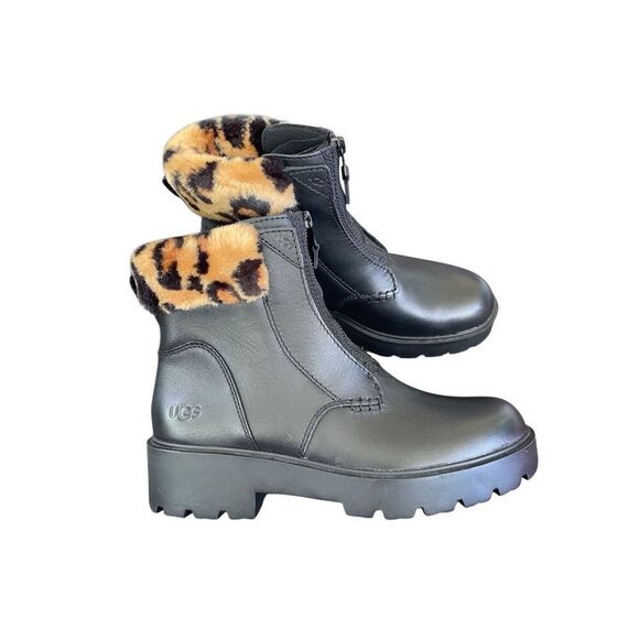 UGG Women's Czeriesa Panther Print Combat Boots - Picture 1 of 6